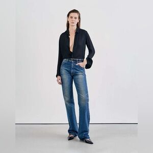 Nili Lotan Dark blue washed Joan denim jeans size 27